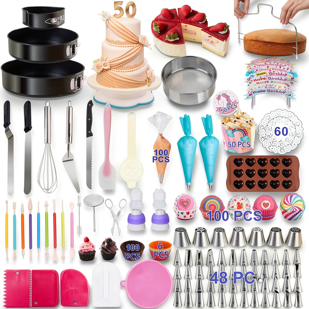 Cake decorating kit components
