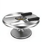 RFAQK Cake Decorating Kit Silver Aluminum 250 Pieces-0