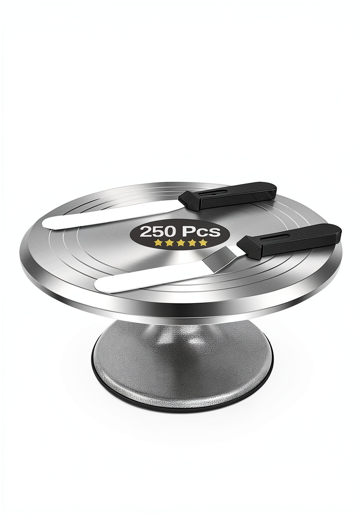 RFAQK cake decorating kit on a kitchen counter