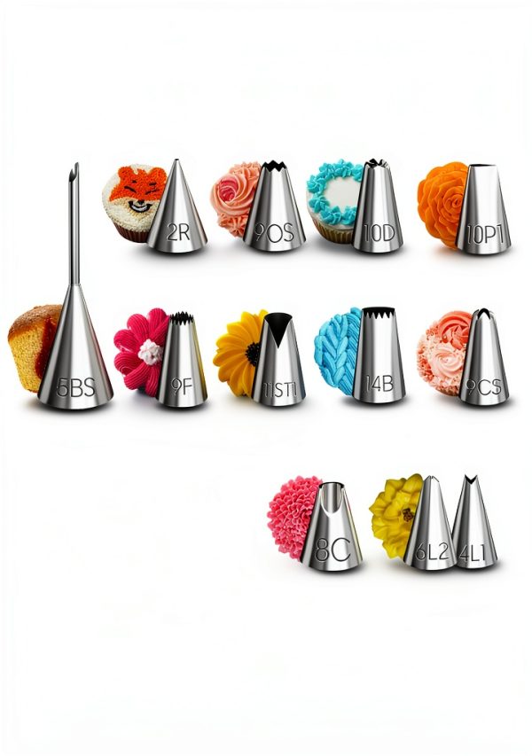 RFAQK Aluminum Cake Decorating Kit Classic Silver-3