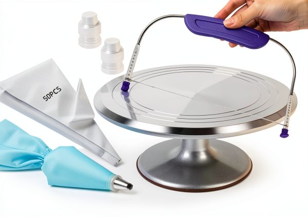 AOSHIDINGSHUO 78Pcs Aluminum Alloy Turntable Kit Cake-0