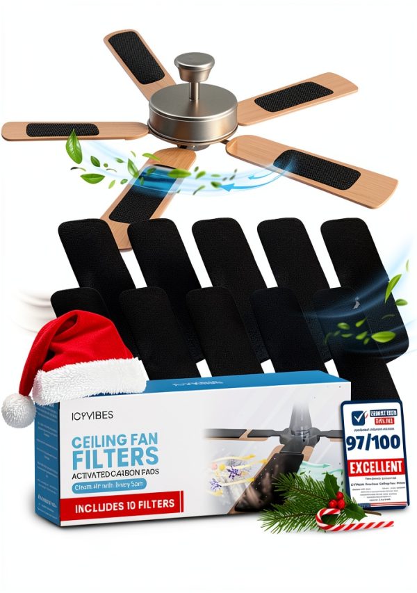 Huicai Activated Carbon Fan Filter Black ACF-2509-BLK-0