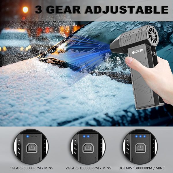 SDFM Compressed Air Duster Black Cordless-2