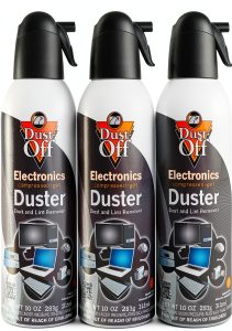 Dust-Off Falcon 3‑Pack 10oz Compressed Air Duster Black DPSXL3 Grade-0