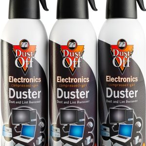 Dust-Off Falcon 3‑Pack 10oz Compressed Air Duster Black DPSXL3 Grade-0