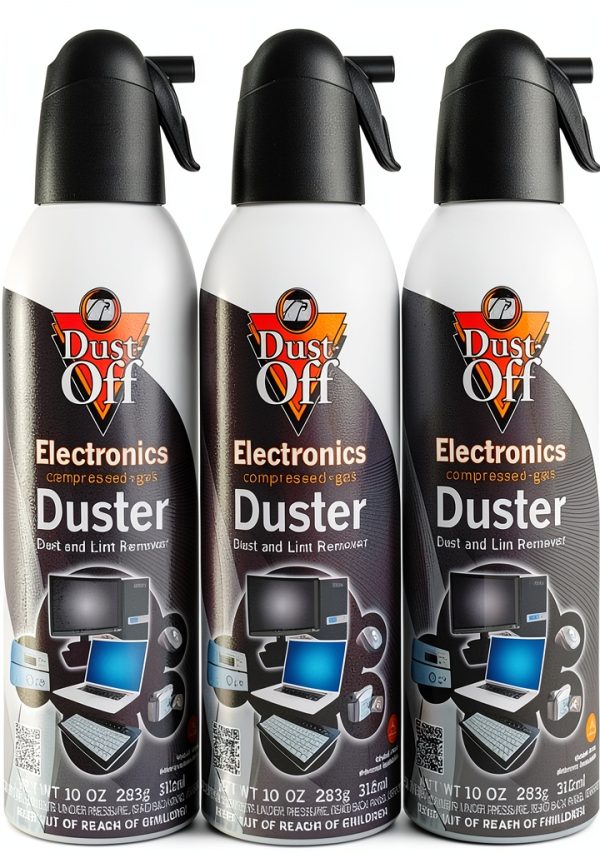 Dust-Off Falcon 3‑Pack 10oz Compressed Air Duster Black DPSXL3 Grade-0