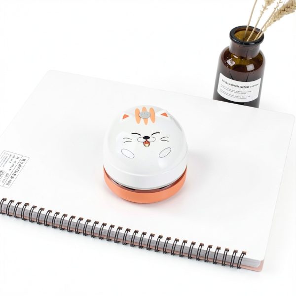 YUNYILAN Mini Vacuum Cleaner White Orange Handheld Desk-6