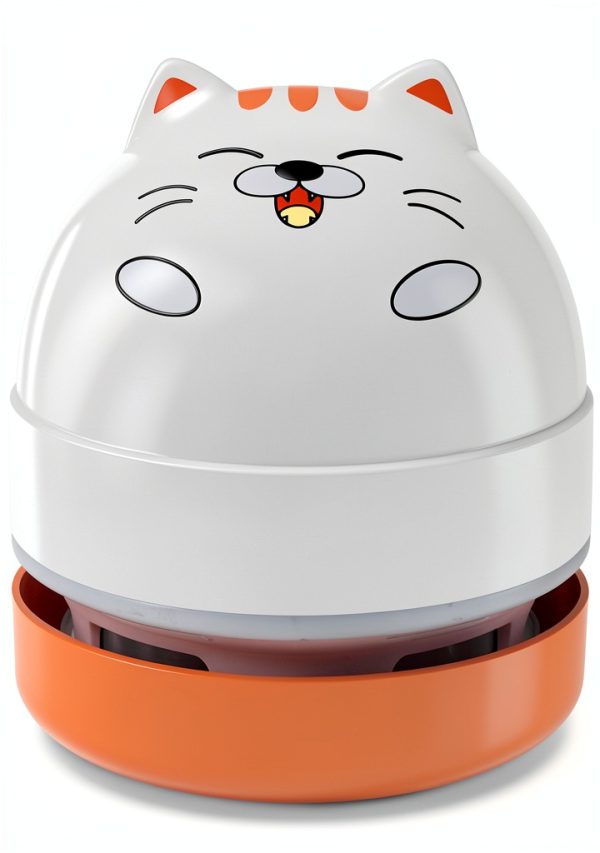 YUNYILAN Mini Vacuum Cleaner White Orange Handheld Desk-0