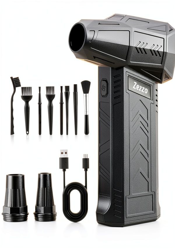 Compressed Air Duster Zezzo Turbo Fan Black-0