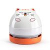 YUNYILAN Mini Vacuum Cleaner White Orange Handheld Desk-1