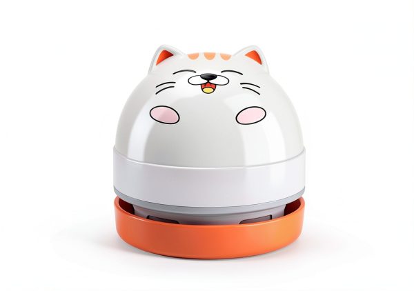 YUNYILAN Mini Vacuum Cleaner White Orange Handheld Desk-1