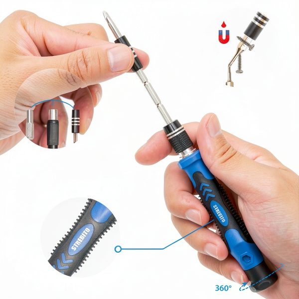 STREBITO 142-Piece Precision Screwdriver Set Chrome Vanadium Steel-2
