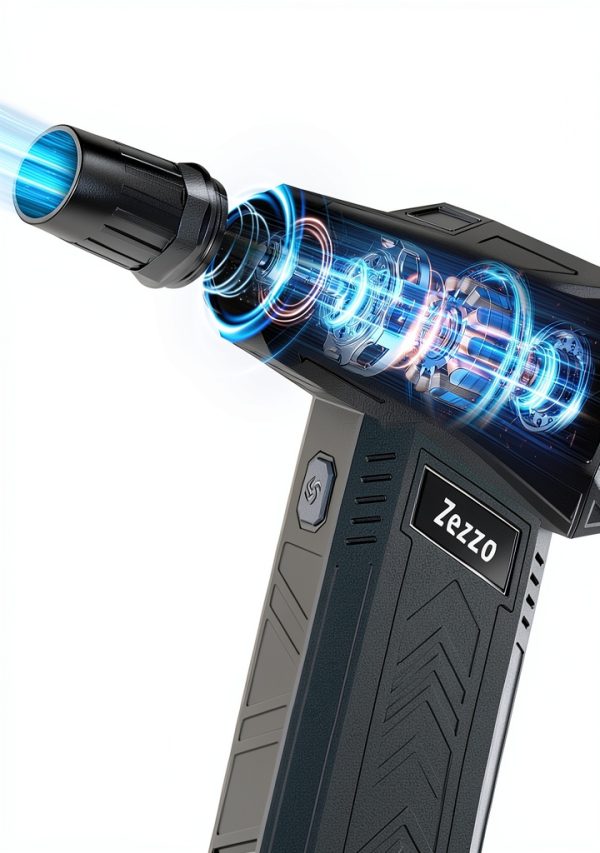 Compressed Air Duster Zezzo Turbo Fan Black-1