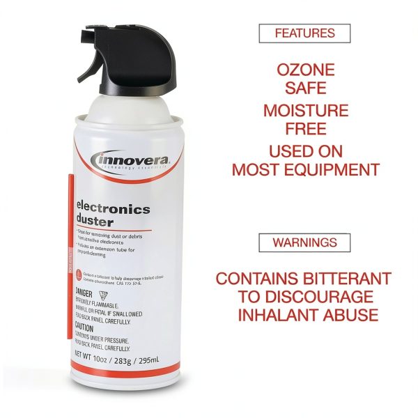 Innovera IVR10012 White Air Duster 2‑Pack Ozone Safe Straw-4