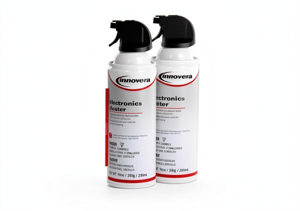 Innovera IVR10012 White Air Duster 2‑Pack Ozone Safe Straw-2
