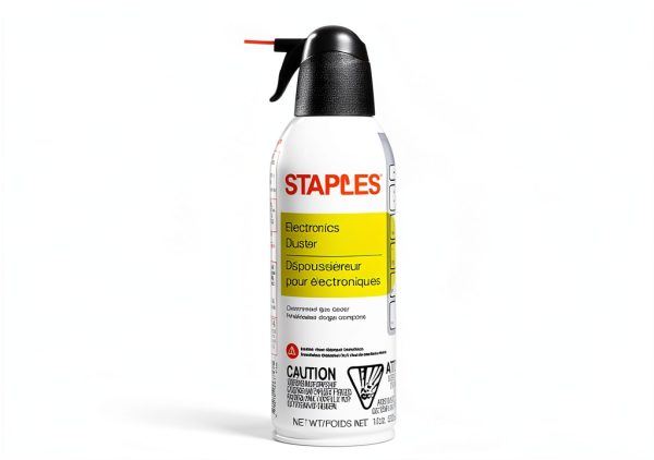 Staples Clear Air Duster 10oz Refillable Lightweight Dust Cleaner-3