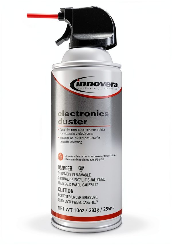 Innovera IVR10012 White Air Duster 2‑Pack Ozone Safe Straw-1