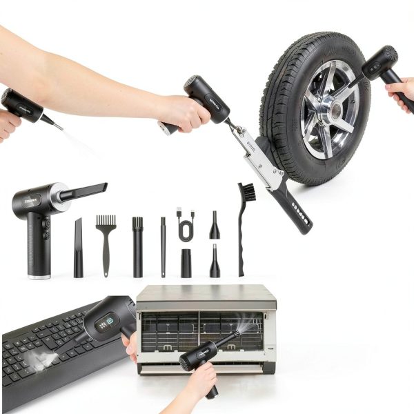 FRESMOL Cordless Electric Air Duster VC018 Black 3‑Battery 100000 RPM-5