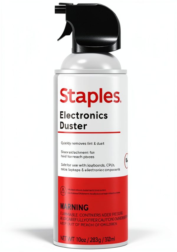 Staples Clear Air Duster 10oz Refillable Lightweight Dust Cleaner-0