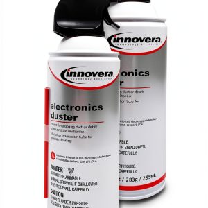 Innovera IVR10012 White Air Duster 2‑Pack Ozone Safe Straw-0