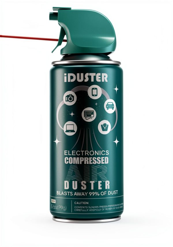 iDuster Compressed Air Duster 3.5oz Green Ozone Friendly Safe Spray-0