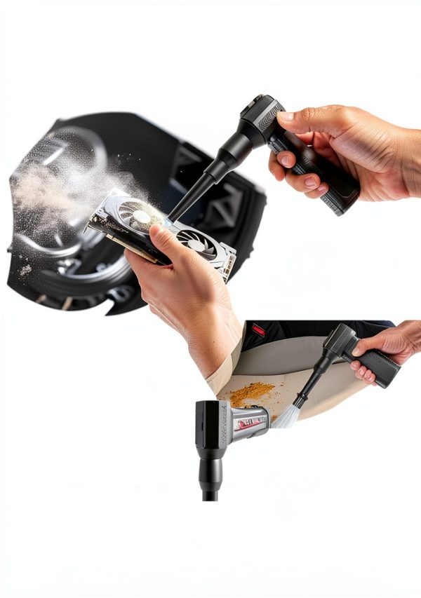 Electric Air Duster ZOAIVR Rechargeable 130K RPM Black Mini Blower-4