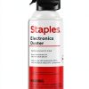 Staples Clear Air Duster 10oz Refillable Lightweight Dust Cleaner-1