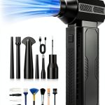 Electric Air Duster ZOAIVR Rechargeable 130K RPM Black Mini Blower-0