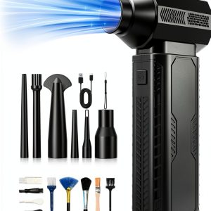Electric Air Duster ZOAIVR Rechargeable 130K RPM Black Mini Blower-0
