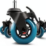 STEALTHO Chair Casters 5-Pack Silent Rollers Navy Blue 7/16x7/8-0