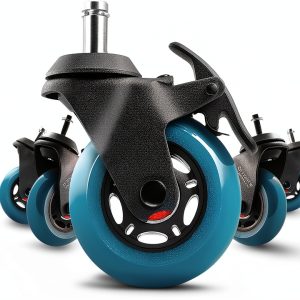 STEALTHO Chair Casters 5-Pack Silent Rollers Navy Blue 7/16x7/8-0
