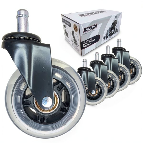 ALTRA Office Chair Wheel Casters 3‑Inch Roller‑Blade 5 Heavy‑Duty-2