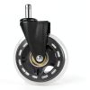 Innovative Haus Office Chair Wheels Replacement Set of 5 - Heavy Duty 3'' Clear Caster Wheels for Carpet and Hardwood Floors - Universal Fit, Quiet and Smooth Rolling - No Desk Floor Mat Needed-3