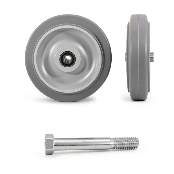 5 Inch Thermoplastic Rubber Caster Wheels Set of 4 Duty LONGRUN-1