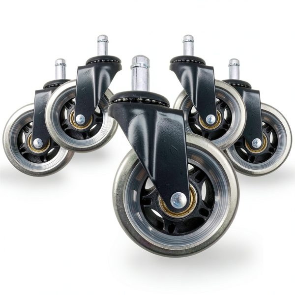 ALTRA Office Chair Wheel Casters 3‑Inch Roller‑Blade 5 Heavy‑Duty-0