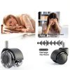 2 Inch Office Chair Wheels Nataboon Heavy Duty Rubber Casters Set of 5-6