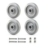 5 Inch Thermoplastic Rubber Caster Wheels Set of 4 Duty LONGRUN-0