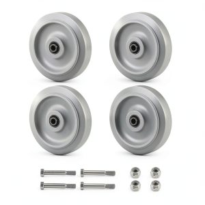 5 Inch Thermoplastic Rubber Caster Wheels Set of 4 Duty LONGRUN-0
