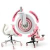 Pink Office Chair Caster Wheels Set of 5, 3 Inch Heavy-Duty Rubber Chair Casters Replacement, Computer Gaming Desk Caster Wheels Smooth Rolling for Hardwood Carpet Tile Floors, 11 * 22mm Universal fit-5