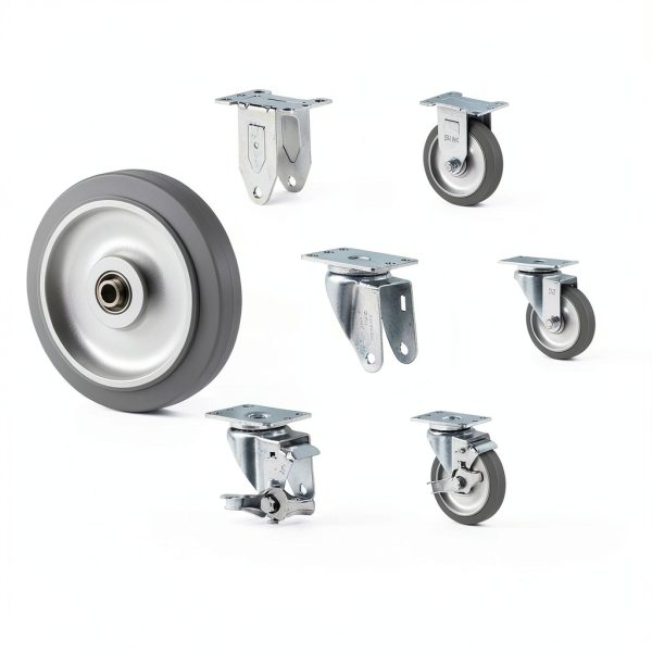 5 Inch Thermoplastic Rubber Caster Wheels Set of 4 Duty LONGRUN-6