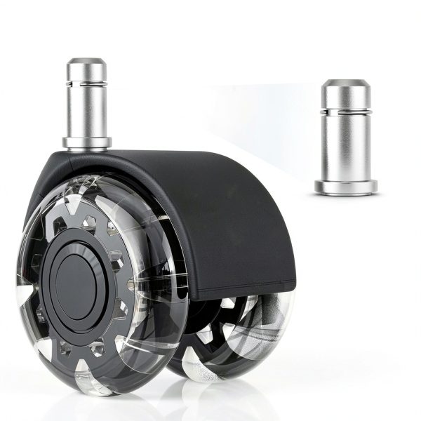 2 Inch Office Chair Wheels Nataboon Heavy Duty Rubber Casters Set of 5-3