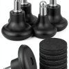 Outus 5 Pieces Bell Glides Replacement Office Chair Wheels Stopper Office Chair Swivel Caster Wheels Stool Bell Glides with Separate Self Adhesive Pads (Low Profile)-0