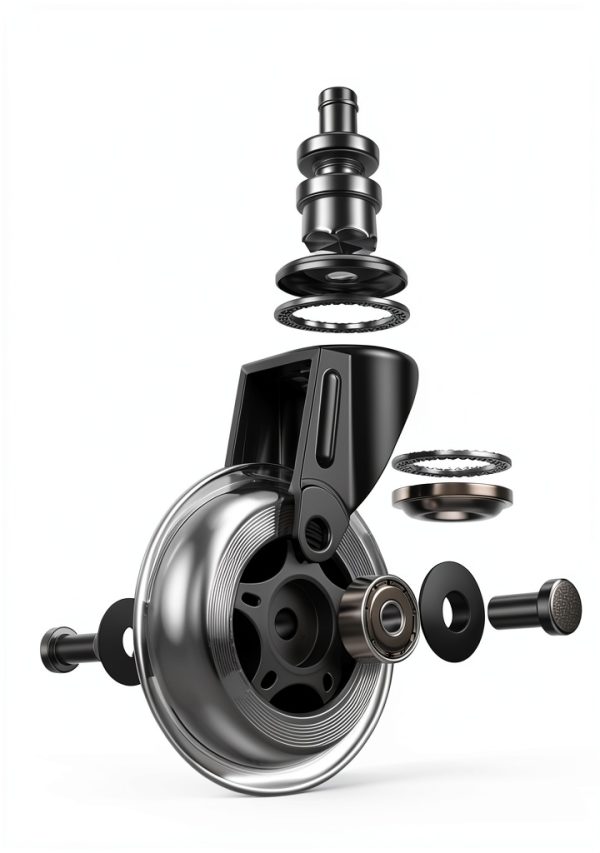 Office Chair Replacement Wheels 5 Pack EMNT Heavy Duty Rubber Casters-5