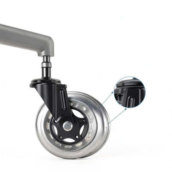 Office Chair Replacement Wheels 5 Pack EMNT Heavy Duty Rubber Casters-3