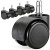 2 Inch Office Chair Casters Wheels Pztayoe Duty Quiet Rubber Set 5pcs-0