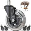 Office Chair Replacement Wheels 5 Pack EMNT Heavy Duty Rubber Casters-0
