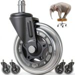 Office Chair Replacement Wheels 5 Pack EMNT Heavy Duty Rubber Casters-0