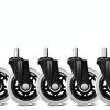 Office Chair Caster Wheels Set of 5 Duty Rubber for Hardwood Floors-1