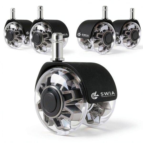 Premium 2 Inch Chair Casters SWIA Silent HeavyDuty-0