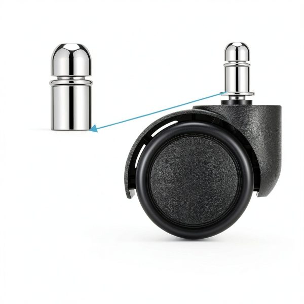 2 Inch Office Chair Casters Wheels Pztayoe Duty Quiet Rubber Set 5pcs-1